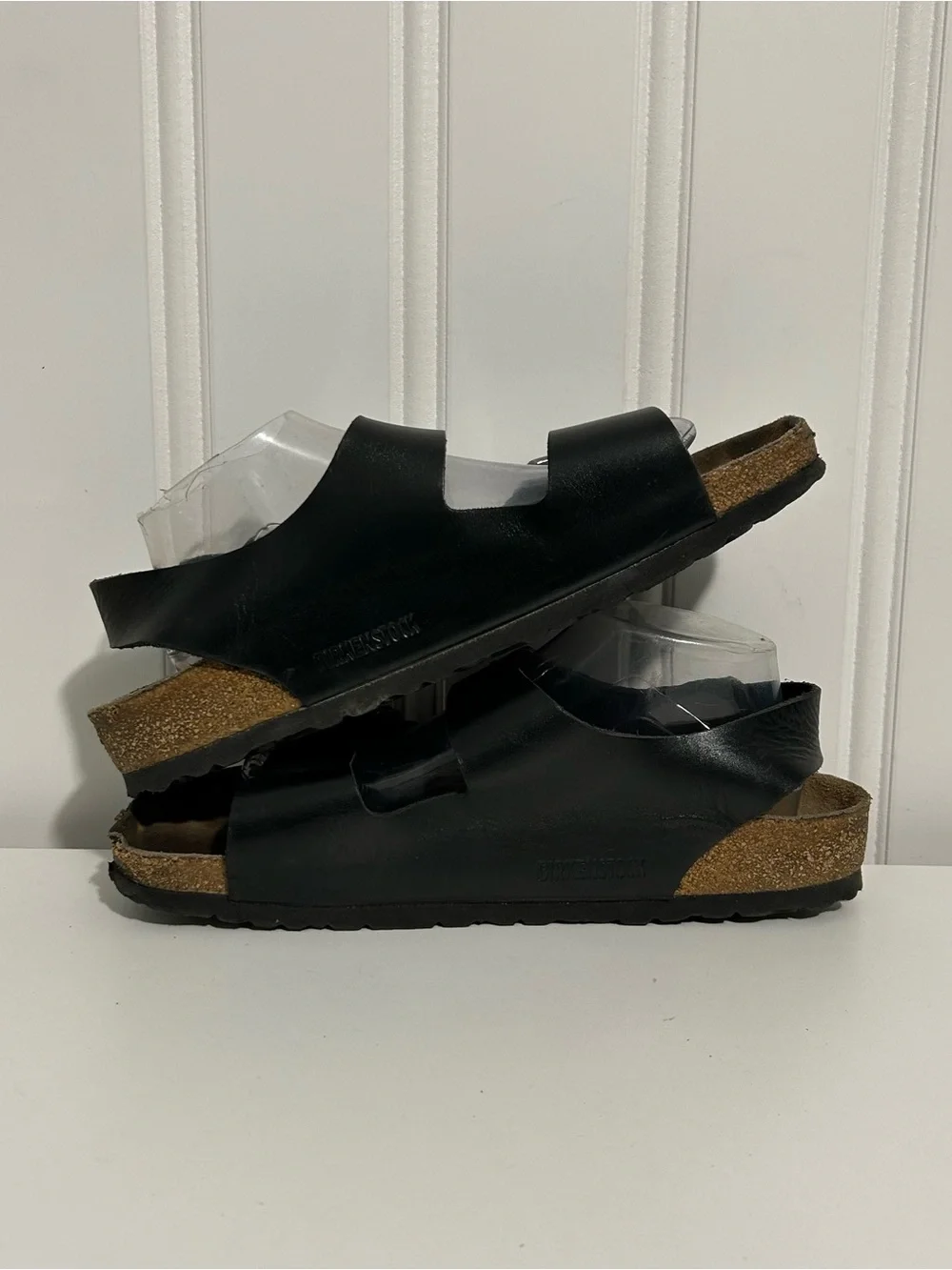 Birkenstock Milano soft black leather sandals